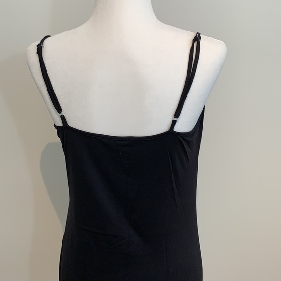 Black Camisole Tank Top with Lace Trim Size Medium - Picture 2 of 7